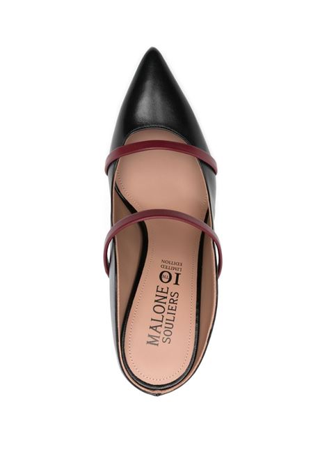 Burgundy and black 100mm Maureen mules Malone souliers - women MALONE SOULIERS | MAUREEN100356BLKBRDNDY